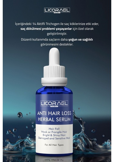 Licorael Dubai Hair Loss Herbal Saç Dökülmesine Karşı Bitkisel Serum 50 ML