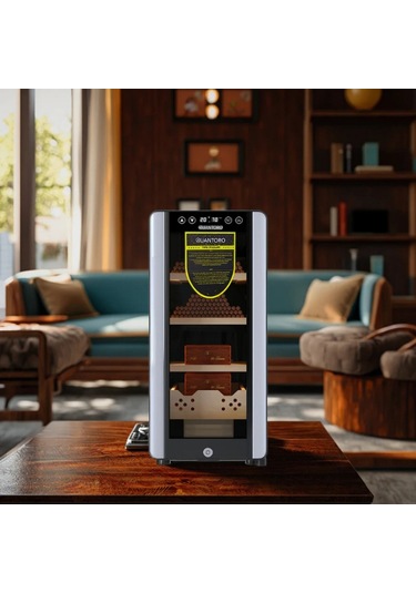 Quantoro Qcc-40-a Elektronik Nemlendirme & Soğutmalı Siyah Puro Dolabı - Qtr-005