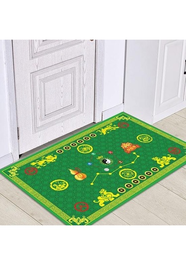 Yeşil Paspaslar Feng Shui Kaymaz Nimet Geleneksel Wu Xing Kapı Halısı