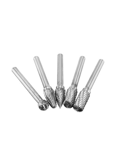 Novahub 5'li Set Tungsten Çelik Döner Freze Uçları - 6mm Sap, 8mm Baş - Metal İşleme Aksesuarı