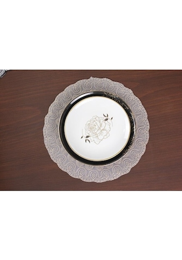 8 Kişilik Amerikan Servis Supla Ve Runner Seti Bej Renk 9 Parça S Bej