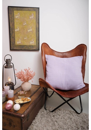 Peraluna Free Pıllow %100 Organik Pamuk Triko Yastık Kılıfı 60x60 Cm Lila - Lila