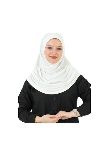 Hazır Giyim Türban Yumuşak Başörtü Şal - Krem Krem