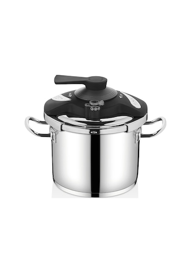 1140 - 18 Parça - İndüksiyonlu Ocak Uyumlu, Biogranit Ve Paslanmaz Çelik Çeyiz Seti, Gümüş Gövde, Gümüş Detay Gümüş