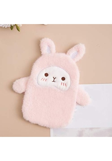 Gözleri Kısık Pembe Tavşan, Sıcak Su Torbası, Hayvan, Çizgi Film, Fermuar Diğer