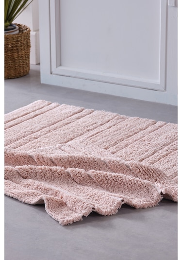 Doquhome Pera Banyo Paspası Pudra 60x100cm Pudra