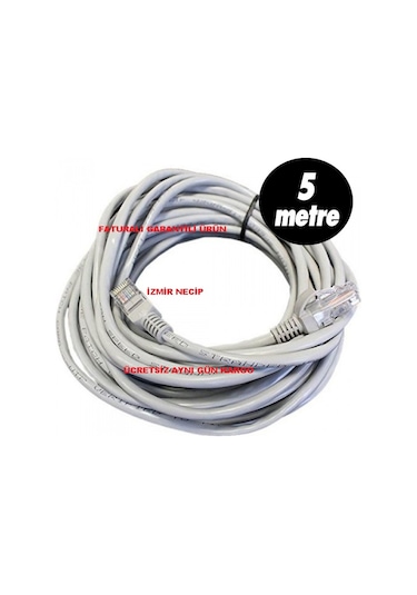 5 Mt 5 Metre Internet Cat5 Kablosu Eternet Pc Kablosu