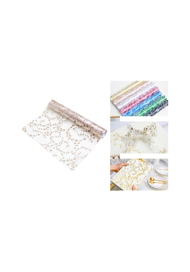 Homyl Yılbaşı Masa Örtüsü Rulo Tatil Partisi Hediyeleri Gül Altın 28cmx3y