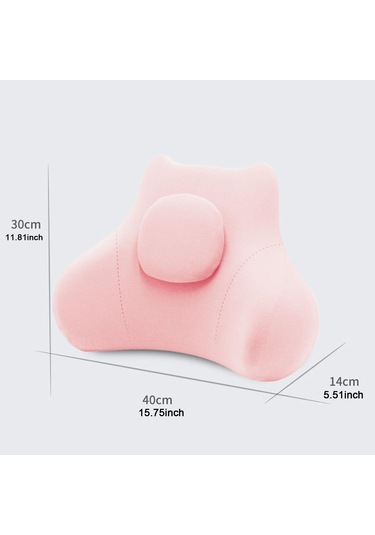 Suntek Bel Destek Yastığı Seyahat Koltuğu Oyun Için Yumuşak Pembe
