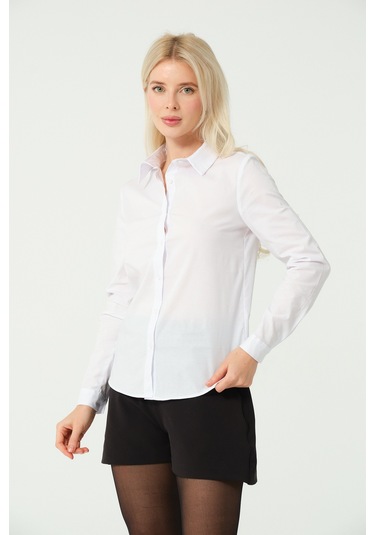 Basic Gömlek Beyaz Beyaz