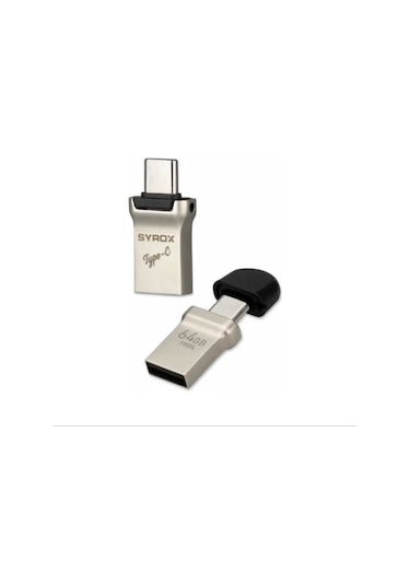 Syrox Type-c Ve Usb 2.0 Usb Flash Bellek 64 Gb. Otg Çift Giriş