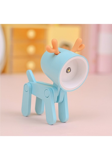 Yystore Gece Lambası Mini Masa Lambası Ktx-290428 Karikatür Evcil Hayvan Şekli Mavi