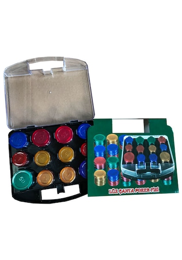 Poker Fişi Çantalı 96 Chip Çip Oyun Seti