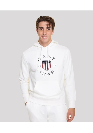 Gant Erkek Sweatshırt 2015087-113 2015087-113 Beyaz Beyaz