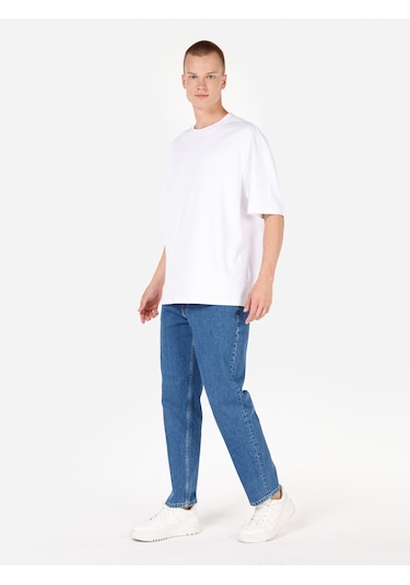 Colins 046 Marco Rahat Normal Kesim Normal Bel Düz Paça Mavi Erkek Pantolon Cl1070582 Cl1070582 Q1.v1 Dn43656 Denim