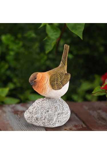 Suntek Kuş Heykeli Taş El Sanatları Reçine Heykel Dolap 65x6x12cm