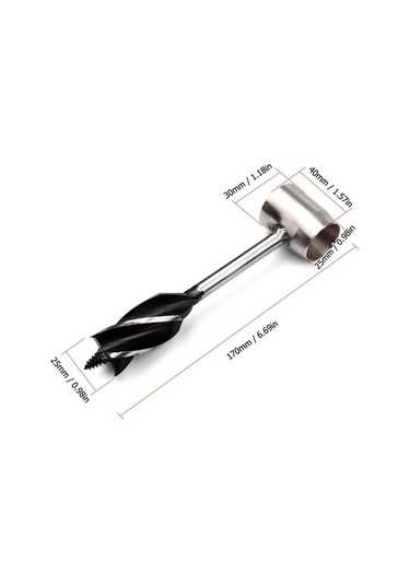 Fortunelane Dört Kesici Spiral Eldivenli Matkap, Ahşap Delme Ve Odun Ayırma Aleti, Kamp Ve Doğa Kurtarma Gereci, Deri Kılıf İle,