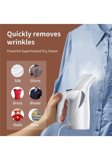 Createtech El Tipi Taşınabilir Buharlı Ütü 140-170ml 700w 40sn Hızlı Isınma Kırışıklık Giderici Seyahat Ev Ofis