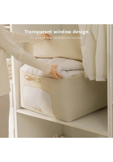 Unimarket Büyük Saklama Torbaları, Büyük Kapasiteli Katlanabilir Saklama Torbaları Giysi Organizatörü, Güçlendirilmiş Saplı Ve Yorgan Ve Battaniyeler Için Sağlam Fermuarlar Organiz Tt0ky8
