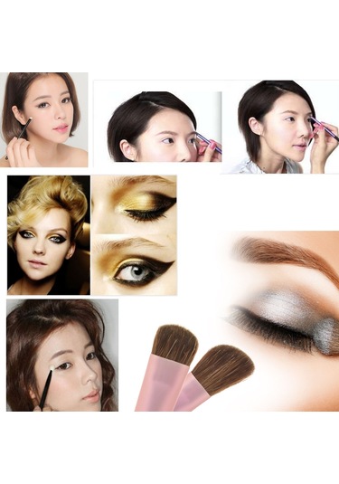 Sones 5 Parça Saplı Göz Makyaj Fırçası Seti Alüminyum Tüplü Mor