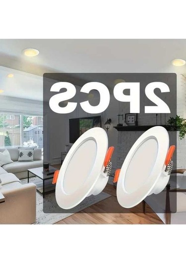 Fastbuy Görünmez 6w Ahşap Tavan Lambası, 2 Adet, Oturma-yatak-duş Odası İçin Ahşap