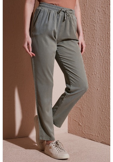 Fashion Friends Bayan Pantolon 25y0477k1 Haki Haki