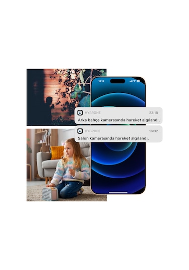 Hybrone Omni Wi-Fi Akıllı Kamera, Akıllı Hareket Takibi, Ses Algılama, Çift Yönlü Sesli Görüşme