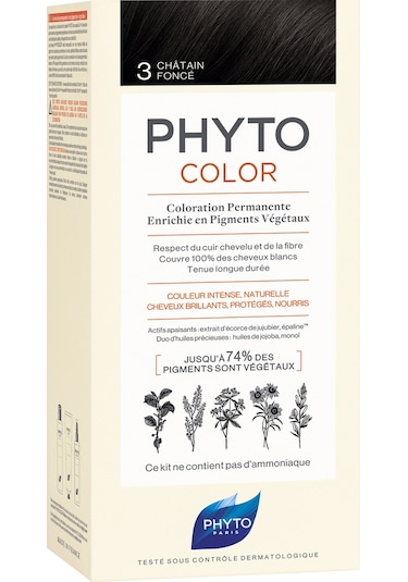 Phyto Phytocolor Bitkisel Saç Boyası No - 3 Koyu Kestane