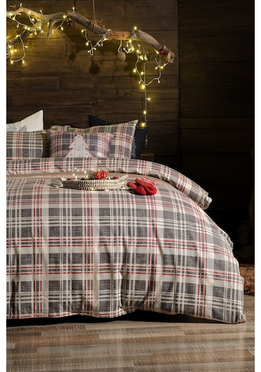 Flanel Nevresim Takımı Wendy Tek Kişilik Krem Krem