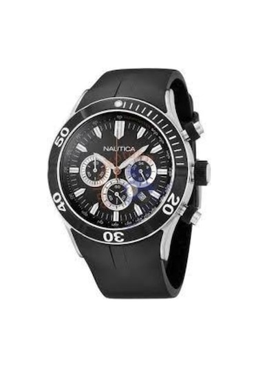 Nautica A23001G Siyah Silikon Saat Kordonu