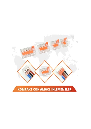 10 Adet Mandallı Buat Klemens GW-413 Üçlü Klemens