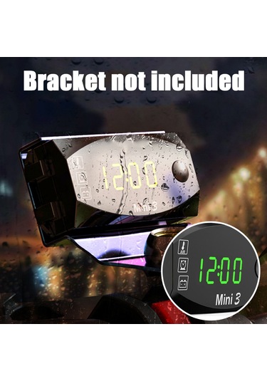 Motosiklet Dc 6 V-30 V 3 1 Dijital Zaman Saati + Termometre K14435-gr