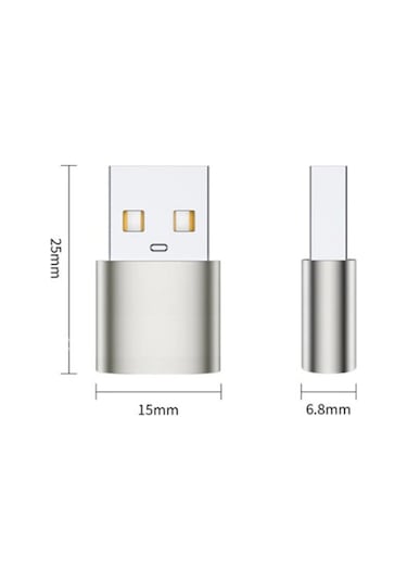 Usb To Type-C Dişi Çevirici Dönüştürücü Adaptör