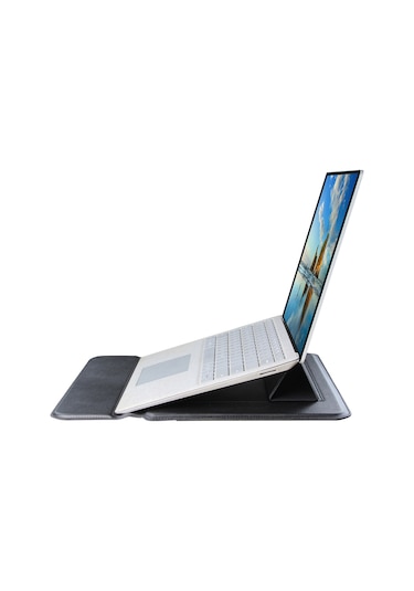 Cbtx Deri Su Geçirmez 13.3" MacBook Air Laptop Çantası Taşıma Kılıfı  Siyah