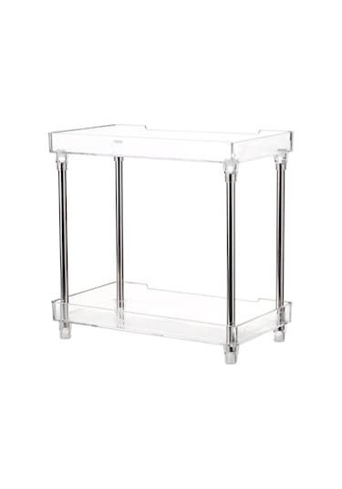 Gajeena Şeffaf Çift Katlı Banyo Ve Makyaj Organizatörü - Geniş Depolama Alanı, Pratik Tasarım Diğer