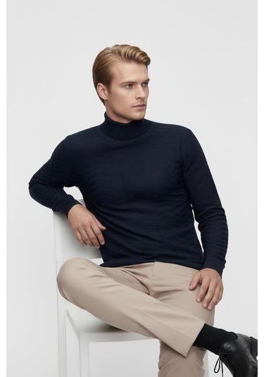 Tr 836 Lacivert Balıkçı Triko Lacivert