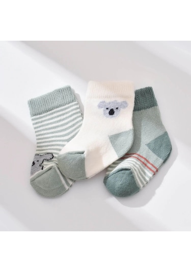 Step Bibaby Biorganic Koala Erkek 3'lü Çorap 68449 Nil 001