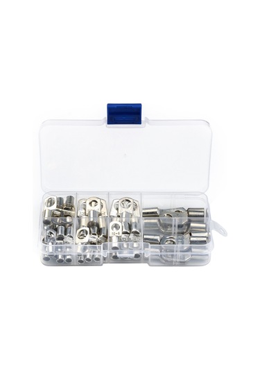 60 Adet Ağı Heavy Duty Kablo Kapalı Uçlu Boru R-ring Terminalleri Bağlayıcılar Bakır Tel Kablolar Gözlükler Boru Çeşitli Çeşit Kutusu Tasarımı