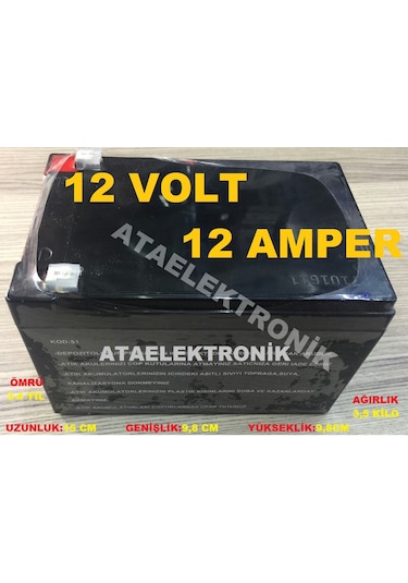 Pilsan Uyumlu Akülü Araba Araç Aküsü 12 Volt 12 Amper