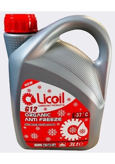 Licoil Antifriz G12 Kırmızı -37C 3Lt(3Kg-15Kg-16Kg Mevcut)
