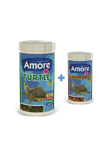 Turtle Sticks 1000ml ve Gammarus 250ml Kutu Kaplumbağa Yemi