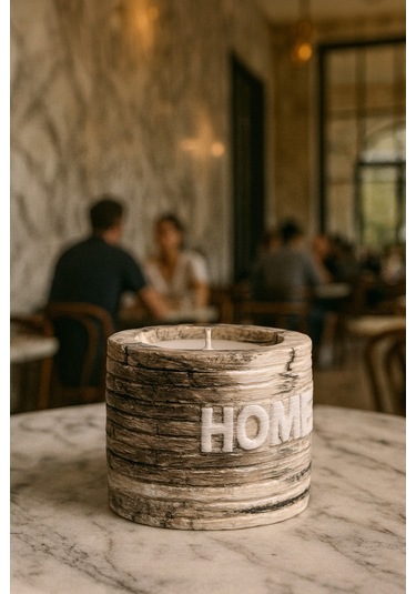 Dekoratif Kokulu Mum Home Mermer Deseni