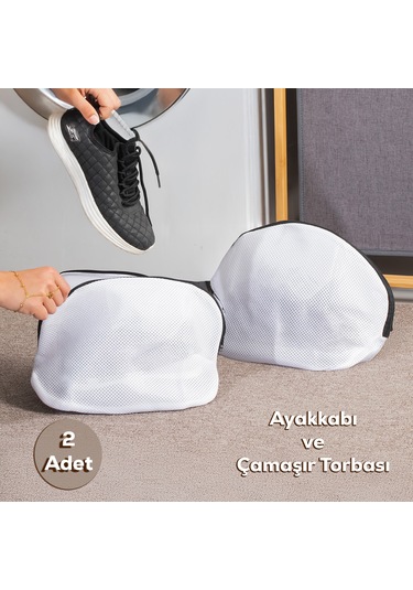 Porsima 3153 2li Çamaşır Ve Ayakkabı Yıkama Filesi