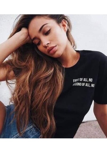 Baskılı T-shirt SIYAH Siyah