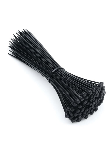 Siyah Kablo Bağı Plastik Cırt Kelepçe 7,2x450 Mm 30 Cm