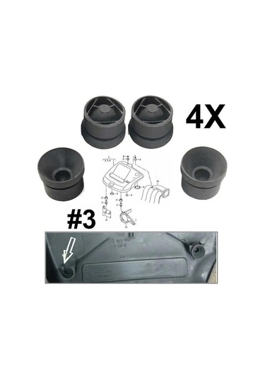 Fastbuy 06a103226 Golf Motor Kapağı Kauçuk Jounce Tampon 4 Adet