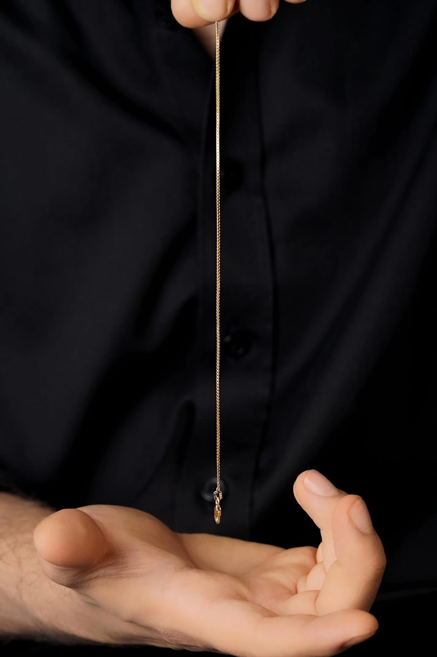 14 Ayar Altın İnce Küp Zincir Erkek Bileklik 0,95 Mm Sarı Altın