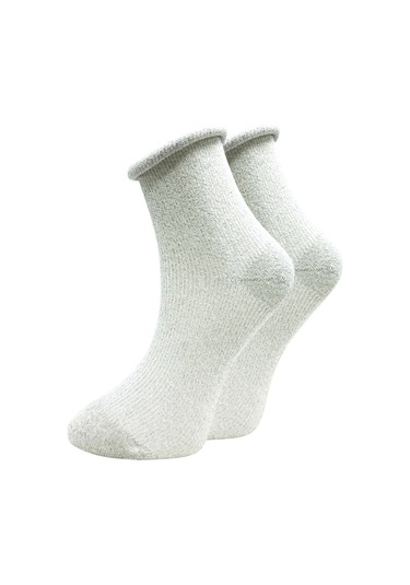 Simli Taş Renkli Fitilli Lastiksiz Kadın Çorap Simli Taş