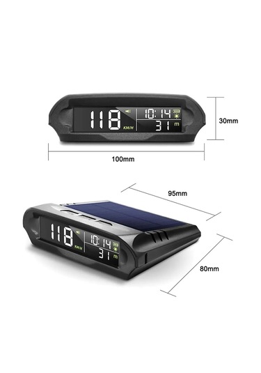 Monozone Güneş Enerjili Hız Ölçer Evrensel Gps Hız Göstergesi