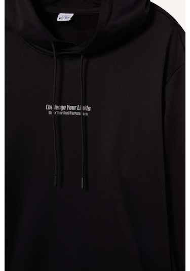Defacto Defactofit Standart Fit Kapüşonlu Sporcu Sweatshirt D3736ax25wnbk81 Siyah Defacto Defactofit Standart Fit Kapüşonlu Sporcu Sweatshirt D3736ax25wnbk81 Siyah
